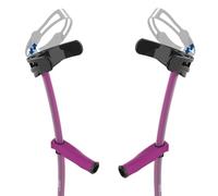 INDESmed | Paire de béquilles adulte légères réglables - 100% Aluminium aérospatial - Remboursables par la Sécu (LPP : 6281715) | Cannes anglaises confortables - Primé internationalement (Violet, S)