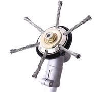 Indestructible Petrol Strimmer Head with Knotted Wire 24.5mm Brush Cutter Replacement Tool for Strimmer (7"")