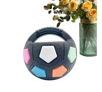 Indestructible Squeaky Ball - Tough Rubber Chew Toy, Built In Sound Device, Teeth Protection Design, Furniture Safe Play Solution, Training Accessory for Puppies, Adult Dogs and Energetic Pets