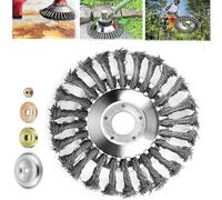 Indestructible Trimmer Head - Indestructible Trimmer with Adapter Kits - Wire Rotary Brush Weed Trimmer Head,Cut Everything in Seconds,for Moss Grass Rust Removal (6in)