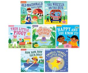 Indestructibles Series Beloved Classics 7-Book Collection Set - Baby-Proof Nursery Rhyme Books for Early Learning - Old MacDonald Had a Farm, Wheels on the Bus, This Little Piggy, Happy and You Know