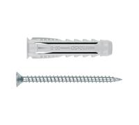INDEX A PERFECT FIXING - TPPOZTS08 TN4S + TP-PO Z Chevilles en nylon multi-matériaux avec tire-fond en acier zingué, dimensions : 8 x 40 Ø8 (cheville) + 5 x 60 mm (vis), boîte de 50 unités