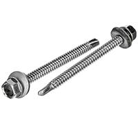 Index abe166380 - Vis autoperceuse à tête hexagonale DIN 7504-K plaqué zinc avec rondelle P-16 EPDM 6,3 x 80