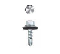 Index abe186375 - Vis autoperceuse à tête hexagonale DIN 7504-K plaqué zinc avec rondelle P-18 EPDM 6,3 x 75