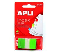 Index Adhésifs Film Zigzag 45 X 25 Mm Distributeurs De 50 Index Verts