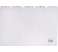 Index Alphabétique A - Z, Din A4 Horizontal, Bloc De 25 Intercalaires Pour Boîtes Et Bacs À Fiches, Gris