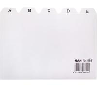 Index Alphabétique A - Z, Din A6 Horizontal, Bloc De 25 Intercalaires Pour Boîtes Et Bacs À Fiches, Gris