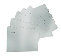 Index alphabétique A-Z, PP, A5 paysage, 25 onglets, gris