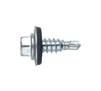 Index are166325 - Vis Pointe Foret réduit tête hexagonale 8 mm avec rondelle P-16 EPDM zincado 6,3 x 25