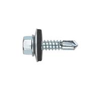 INDEX BZABE165532 - Blister. Tornillo autotaladrante de cabeza hexagonal. Tornillo con arandela vulcanizada de acero-EPDM (5,5 x 32 P16, 10 uds.)
