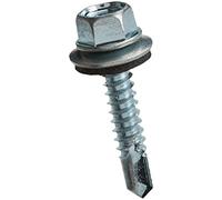 INDEX BZABE166332 - Blister. Tornillo autotaladrante de cabeza hexagonal. Tornillo con arandela vulcanizada de acero-EPDM (6,3 x 32 P16, 10 uds.)