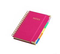 Index coloré Carnet de notes pour bureau, école, planification de projet (R | 5 onglets colorés, liaison rapide, idéal pour les réunions, projets, planification journalière