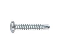 Index Fixing Systems BZABR4216 Vis autoperceuse à tête bombée DIN-7504-N HP Z avec pointe de forage et fente cruciforme PH Galvanisé