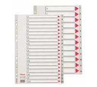 Index plastique A4 Esselte Maxi, A-Z, gris
