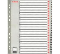 Index plastique A4 Esselte Maxi, numérique 1-31, gris