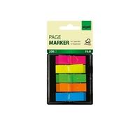 SIGEL Marque-pages adhésifs HN489 – Film transparent, distributeur Z, 5 couleurs fluo