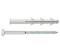 Index tc6e08100 - Cheville nylon Six ailes + vis à vis bois Tête Hexagonale 8 x 100