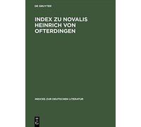 Index Zu Novalis Heinrich Von Ofterdingen