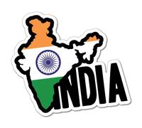 India Continent Flag Sticker Flag Bumper Water Proof Vinyl