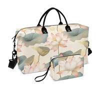 India Flower Beauty Summer Flowers_2 Sac de transport décoratif avec sangle réglable pour le sport Ensemble de 2 pièces Bolsa de Gym para Mujer
