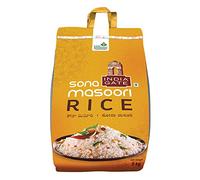 India Gate Sona Masoori (Golden Ivy) Riz 5 kg de grain moyen | Crus et vieux pour 2 ans | Léger | Végétalien naturel | Repas quotidien | Aromatique | Sans ajout de couleur