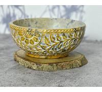 India House Bol à Encens en Stéatite pour Purification - 12,7 cm x 5,1 cm - Brûleur d'Encens, Rituels Wiccan, Divination (Design 3)