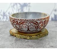 India House Bol en stéatite pour bavure - 12,7 x 5,1 cm - Brûleur d'encens, rituels wiccans, divination (design 1)
