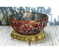 India House Bol en stéatite pour bavure - 12,7 x 5,1 cm - Brûleur d'encens, rituels wiccans, divination (design 4)