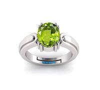 INDIA MADE 11.25 Ratti 10.60 Carat Certified Natural Green Peridot Gemme Bague réglable / Anguthi pour homme et femme - B09WYSSGV8, argent, saphir synthétique
