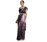 INDIA MADE Ombre Poly Chiffon Prêt à Porter Sari - 23593316, violet, taille unique