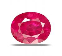 INDIA MADE Rubis de Birmanie 12,25 Ratti / 11,70 carat naturel de qualité AA++ - Pierre précieuse naturelle certifiée par l'esprit de la terre (laboratoire - testé) - 9122, Argenté, Saphir synthétique