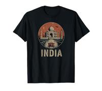 India Taj Lotus Mahal Temple Rouge Soleil Vintage Art Design T-Shirt