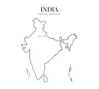 India Travel Journal: Personalize the Map Cover, Finish with Your Story | 6" x 9" Size, 120 Pages