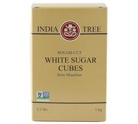 India Tree Cubes de sucre blanc de l'île Maurice, boîte de 1 kg, cube de sucre non raffiné, casher, sans OGM