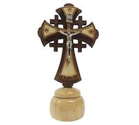 IndiaBigShop Petite croix de Jérusalem en bois d'olivier mural pour la maison, croix pour décoration principale, amoureux,