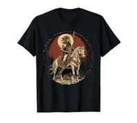 Indian Chief Horse Ride Coiffe à plumes amérindiennes T-Shirt