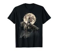 Indian Chief Horse Ride Dessin de fierté amérindienne T-Shirt