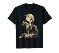 Indian Chief Horse Ride Dessin de fierté amérindienne T-Shirt