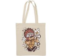 Indian Chief Kid Archer Sac fourre-tout en coton naturel Blanc