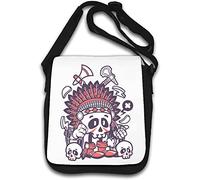 Indian Chief Skull Tomahawk Peace Pipe Sac à bandoulière Blanc