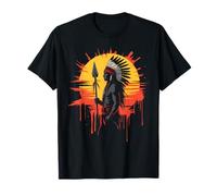 Indian Chief Sunset Native American Pride Amérindien T-Shirt