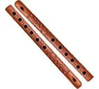 Indian Glance Lot de 2 flûtes traditionnelles en bois - Excellent son - Instrument de musique à vent - Cadeau pour enfants