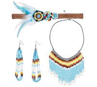 "INDIAN" (headband, earrings, necklace) -