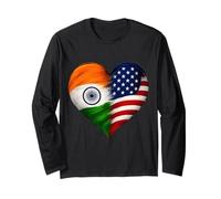 Indian Roots Drapeau américain Indien Manche Longue