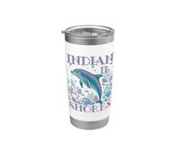 Indian Shares FL Dauphin Coloré Plage SOUVENIR Gobelet isotherme en acier inoxydable double paroi