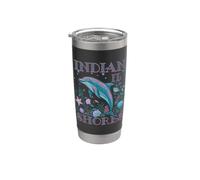 Indian Shares FL Dauphin Coloré Plage SOUVENIR Gobelet isotherme en acier inoxydable double paroi
