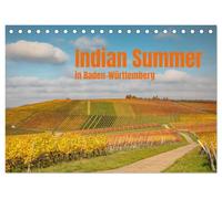 Indian Summer in Baden-Württemberg (Tischkalender 2026 DIN A5 quer), CALVENDO Monatskalender: Herbstlich gefärbte Weinberge im Schwäbischen
