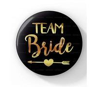 Indian Team Bride WDC-145 Lot de 15 badges de mariage 44 mm