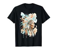 Indian Tribe Coiffe à Plumes Indiennes T-Shirt