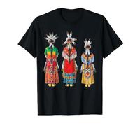Indian Tribe Coiffe à Plumes Indiennes T-Shirt Graphique avec Valeur, Homme, Noir, L